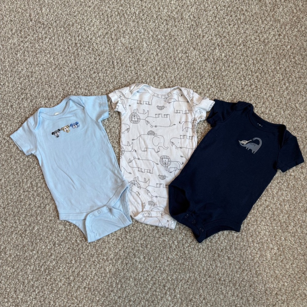 Baby Bodysuits Size 3-6M Wonder Nation‎ Carter's Child of Mine Lot Short Sleeve